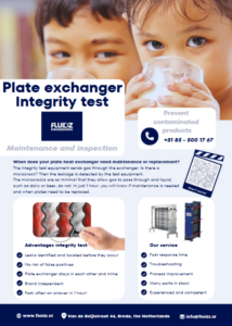 The integrity test will tell you perfectly when to replace the plates of the plate exchanger. 
