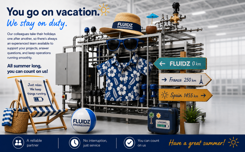 Technical support Fluidz engineering during summer time